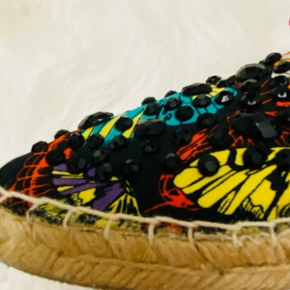 Head Over Heels by Dune Gesper studded espadrilles, Sz. 8